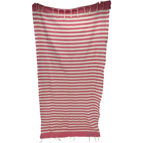 Striped Beach Towel. Cotton. , female, Sizes: ONE SIZE - MC2 Saint Barth - Modalova