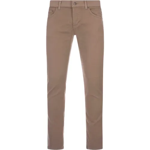 Slim Fit Sand-Colored Jeans , male, Sizes: W31, W36, W30, W32, W34 - Dondup - Modalova