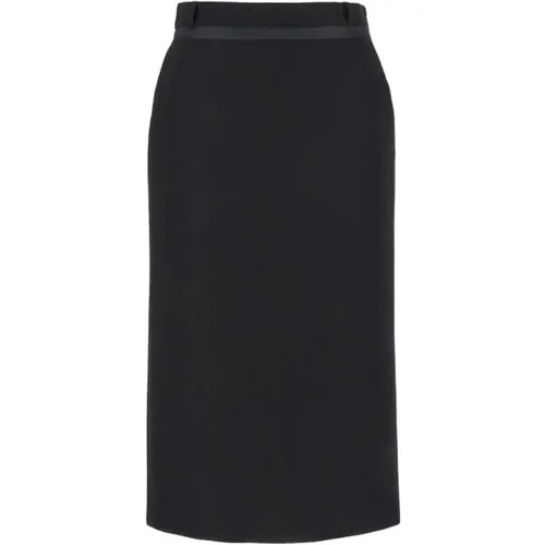 Wool Skirt with Silk Lining , female, Sizes: S - Fendi - Modalova