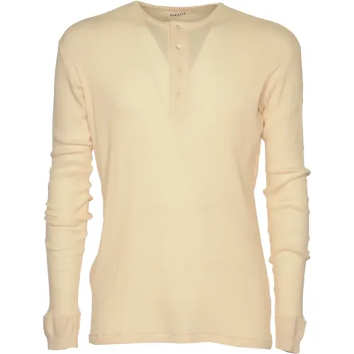 Soft Rib Henley Neck Sweater , male, Sizes: L, 2XL - Auralee - Modalova
