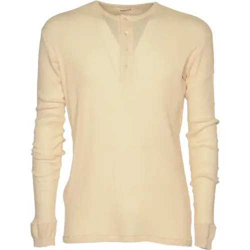 Soft Rib Henley Neck Sweater , male, Sizes: XL, L, 2XL - Auralee - Modalova