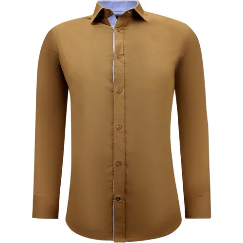 Businessbluse für Männer - Langärmeliges, schmales Hemd mit Netz - Gentile Bellini - Modalova