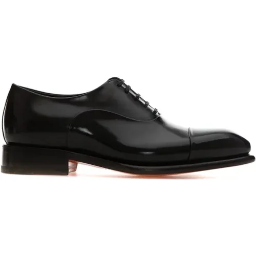 Classic Oxford Shoes in Leather , male, Sizes: 9 1/2 UK, 7 1/2 UK, 9 UK, 8 1/2 UK, 11 UK, 10 UK, 7 UK - Santoni - Modalova