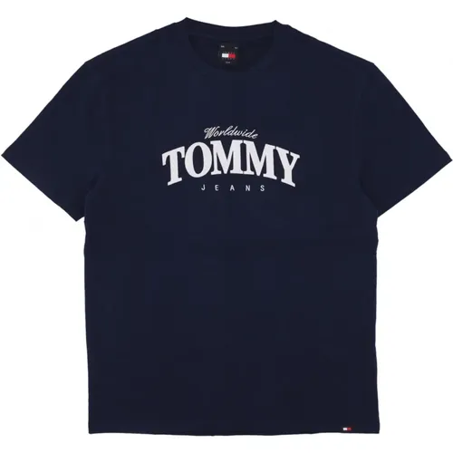 Varsity Luxe Tee - Dark Night Navy , Herren, Größe: XL - Tommy Hilfiger - Modalova