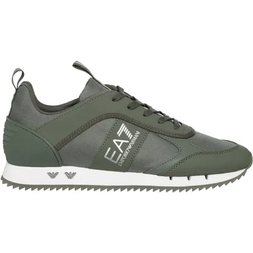 Stilvolle Herren Schnürschuhe Sneakers , Herren, Größe: 42 1/2 EU - Emporio Armani EA7 - Modalova