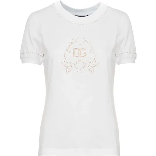 Lässiges Baumwoll-T-Shirt mit Einzigartigem Design - Dolce & Gabbana - Modalova