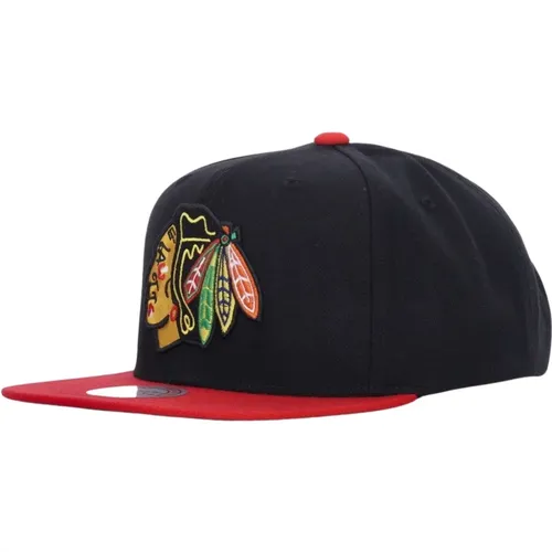 Blackhawks Flache Schirmkappe Snapback - Mitchell & Ness - Modalova