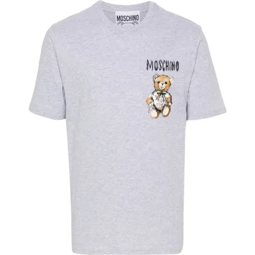 Grey Teddy Bear T-shirts and Polos , male, Sizes: 2XL, XL - Moschino - Modalova