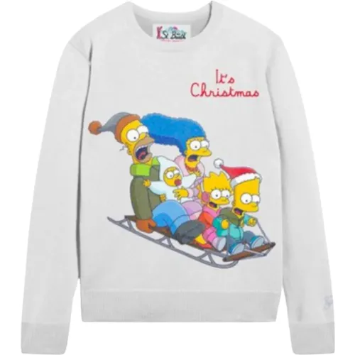 Simpson Weihnachtsedition Kaschmir Pullover , Damen, Größe: M - MC2 Saint Barth - Modalova