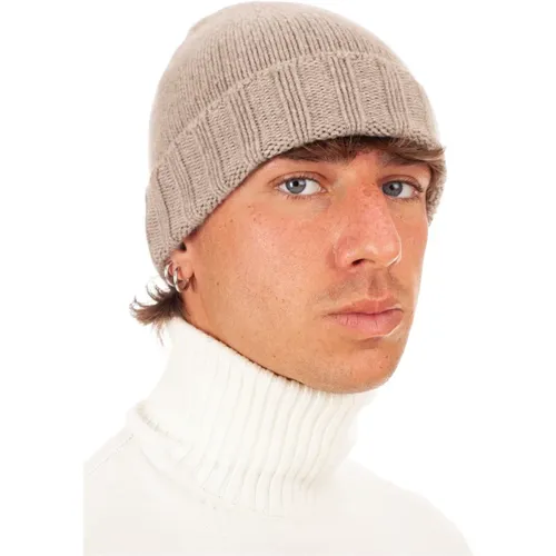 I-Tech Dove Grey Cashmere Beanie , male, Sizes: ONE SIZE - Drumohr - Modalova