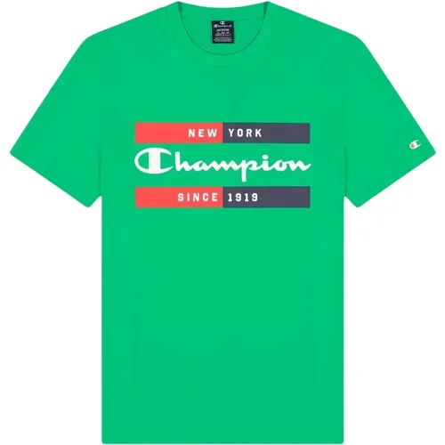 Crewneck T-Shirt , Herren, Größe: L - Champion - Modalova