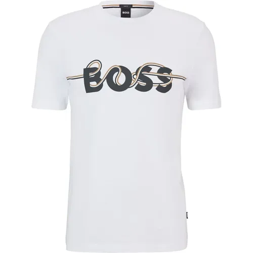 Baumwoll Polo Shirt , Herren, Größe: L - Hugo Boss - Modalova