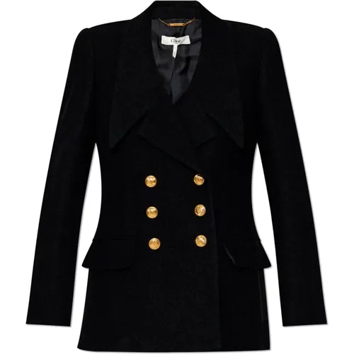 Double-breasted blazer , female, Sizes: L - Chloé - Modalova