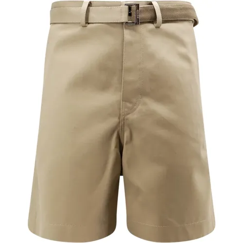 Cotton Shorts with Zip and Button Closure , male, Sizes: L - Sacai - Modalova