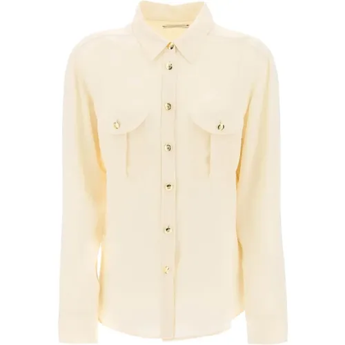 Klassisches Weißes Button-Up Hemd , Damen, Größe: M - Blazé Milano - Modalova
