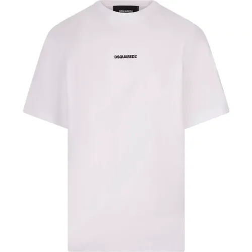 Cotton Jersey T-shirt with Logo , male, Sizes: L, 2XL, XL, S, XS, M - Dsquared2 - Modalova