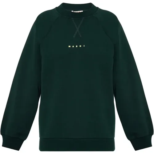 Sweatshirt mit Logo , Damen, Größe: 2XS - Marni - Modalova