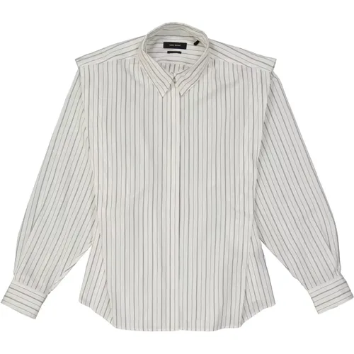 Silk Blend Button-Up Shirt , female, Sizes: XL, L - Isabel Marant Étoile - Modalova