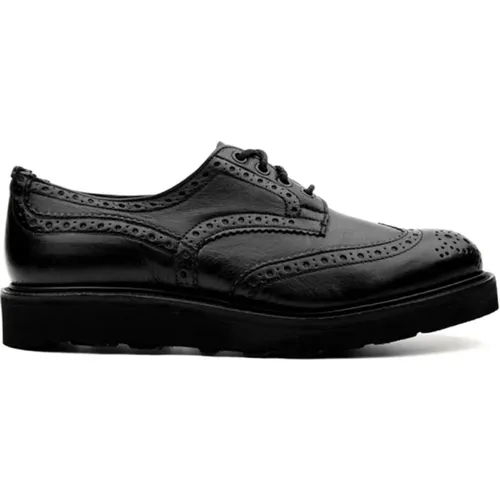 Schwarze Flache Schuhe , Herren, Größe: 43 1/2 EU - Tricker's - Modalova