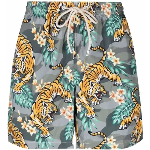 Tropical Tiger Swimwear , male, Sizes: XL, M, L - MC2 Saint Barth - Modalova