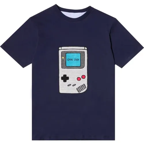 Gameboy besticktes T-Shirt , Damen, Größe: L - LC23 - Modalova