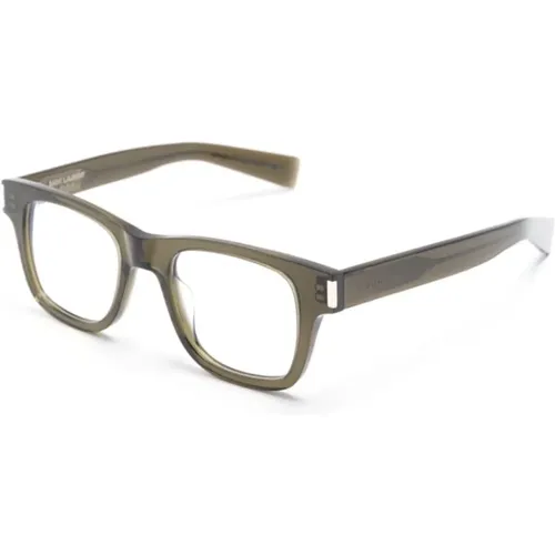 Grüne Optische Brille mit Originalzubehör - Saint Laurent - Modalova