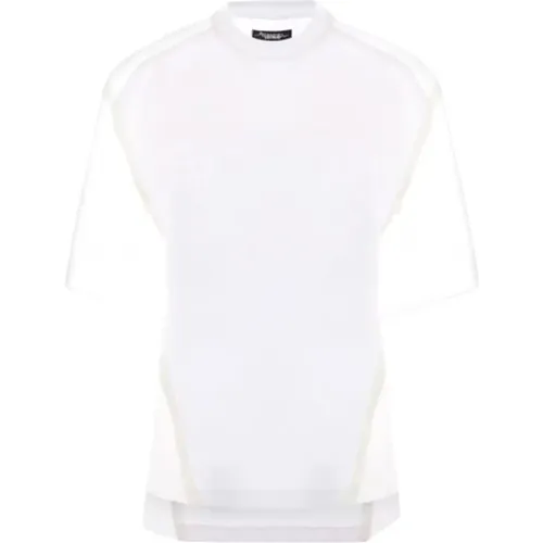 Weiße T-Shirt mit Chiffon-Einsätzen - Undercover - Modalova