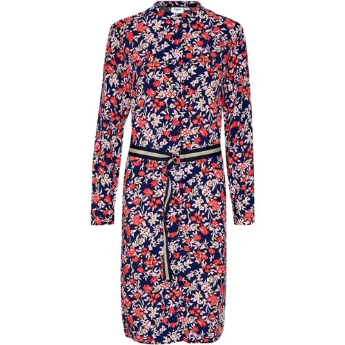 Floral Shirt Dress , female, Sizes: 2XL, L, XL, M, S, XS - Saint Tropez - Modalova