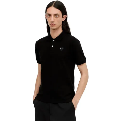 Logo Patch Polo Shirt , male, Sizes: M - Comme des Garçons Play - Modalova