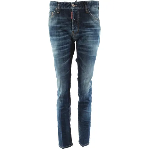 Klassische Blaue Skinny Jeans für Männer , Herren, Größe: L - Dsquared2 - Modalova