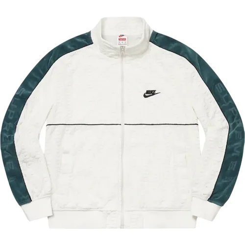 Velour Track Jacket Limited Edition Weiß , Herren, Größe: M - Nike - Modalova