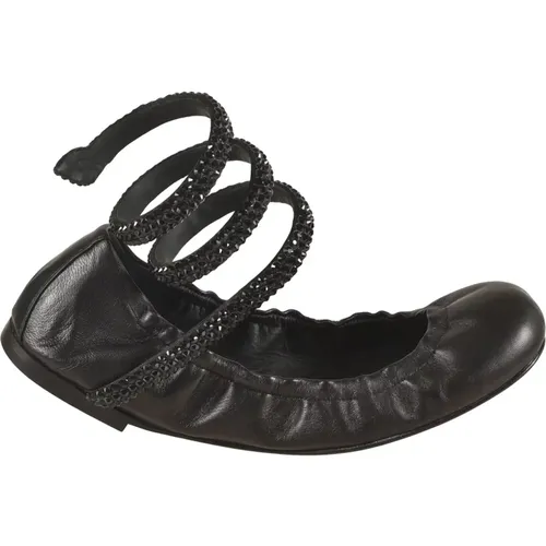 Flat Shoes Elegant Style , female, Sizes: 5 UK, 6 UK, 5 1/2 UK, 4 UK, 3 UK - René Caovilla - Modalova