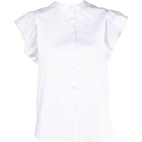 Cotton poplin shirts , female, Sizes: M, XS - Twinset - Modalova