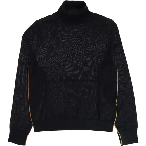 Turtle Neck Sweater with Multi-Colored Line , female, Sizes: L, S, XL - Paul Smith - Modalova