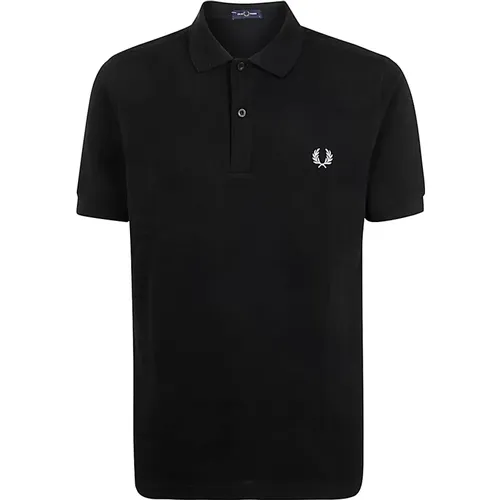 Schwarzes Einfaches Hemd , Herren, Größe: L - Fred Perry - Modalova