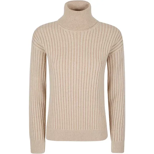 Cashmere Wool Ribbed Turtleneck Sweater , female, Sizes: M, XS, S - Eleventy - Modalova