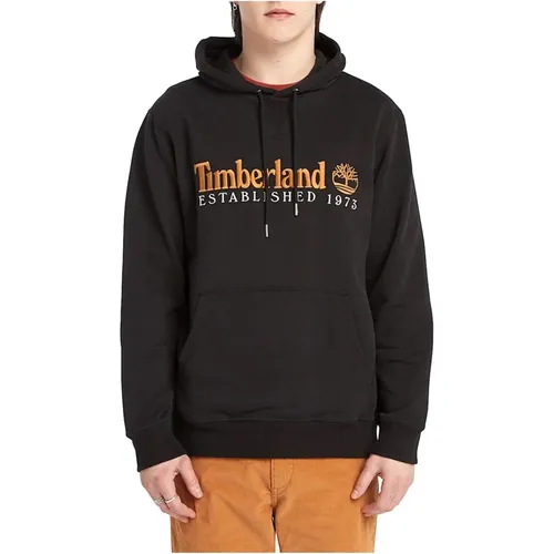 Schwarzer Kapuzenpullover Herren Baumwolle , Herren, Größe: 2XL - Timberland - Modalova