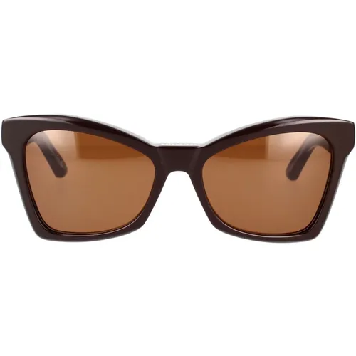 Womens Cat-Eye Sunglasses with Precise Angles , female, Sizes: 57 MM - Balenciaga - Modalova