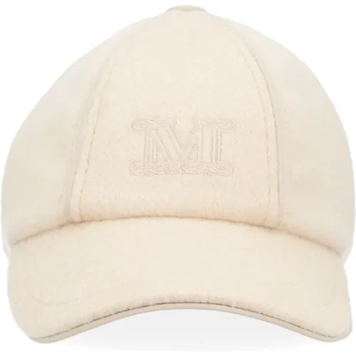 Wool Cap with Adjustable Leather Strap , female, Sizes: 57 CM - Max Mara - Modalova