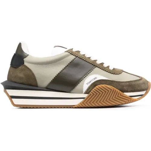 James Leather Sneakers , male, Sizes: 9 1/2 UK - Tom Ford - Modalova