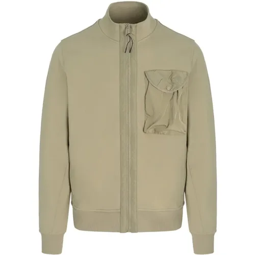 Transit Full Zip Sweatshirt in Aloe , Herren, Größe: M - Belstaff - Modalova