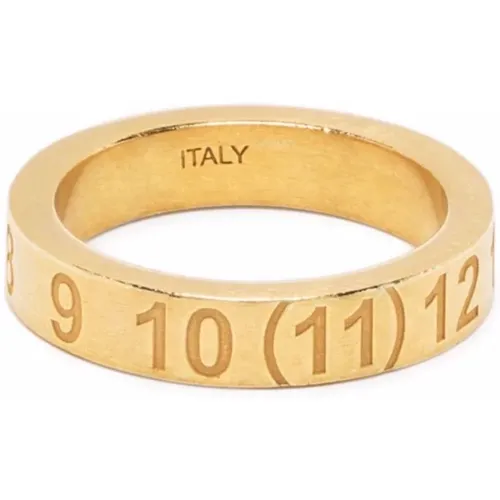 Bold Gold Numbers Ring , unisex, Sizes: S, XS - Maison Margiela - Modalova
