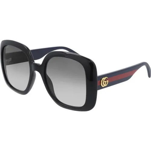 Eckige Sonnenbrille mit Netz , Damen, Größe: 55 MM - Gucci - Modalova