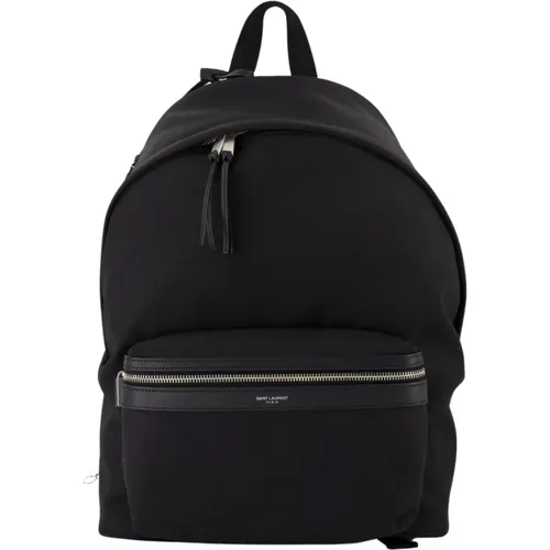 City Canvas and Nylon Backpack , male, Sizes: ONE SIZE - Saint Laurent - Modalova