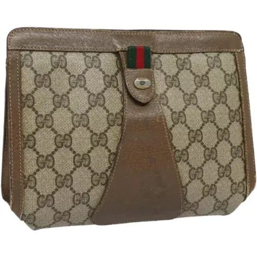 Pre-owned Leder clutches , Damen, Größe: ONE Size - Gucci Vintage - Modalova