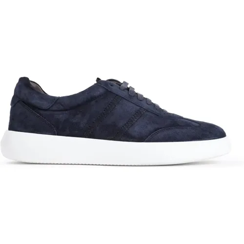 Marineblau Cassette Sneakers , Herren, Größe: 44 EU - Brioni - Modalova