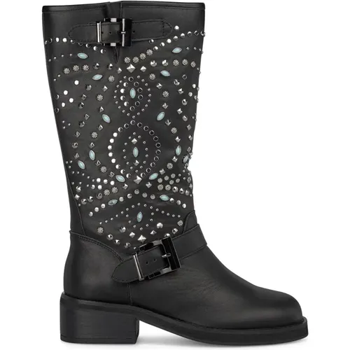 Studded buckle boot , female, Sizes: 4 UK, 9 UK, 5 UK, 3 UK, 7 UK, 6 UK - Alma en Pena - Modalova