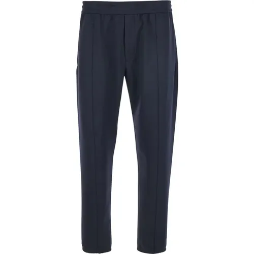 Wool Blend Trousers Regular Fit , male, Sizes: S, L, M - Emporio Armani - Modalova