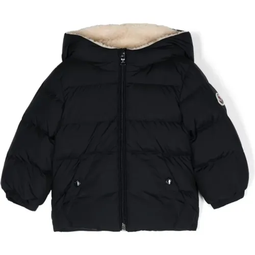 Blauer Winter Parka Jacke für Jungen - Moncler - Modalova