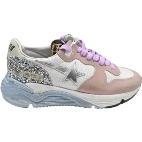 Pink Silver Suede Sneakers , female, Sizes: 6 UK - Golden Goose - Modalova